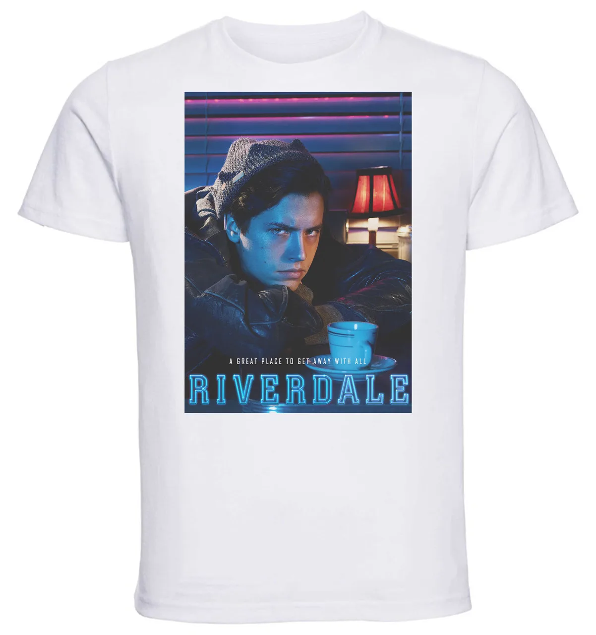 

Футболка унисекс, белая, сериал Riverdale Stagione 1, Джандхед Джонс