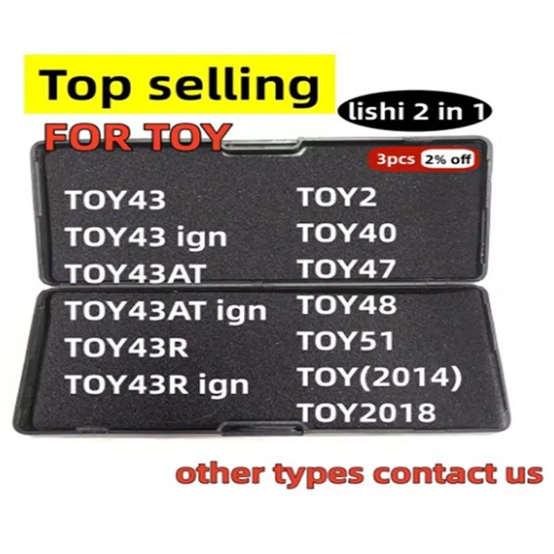 

Lishi 2 in 1 Tool TOY43 TOY43AT TOY43R TOY2 TOY40 TOY47 TOY48 TOY51 TOY(2014) TOY2018 for ToY