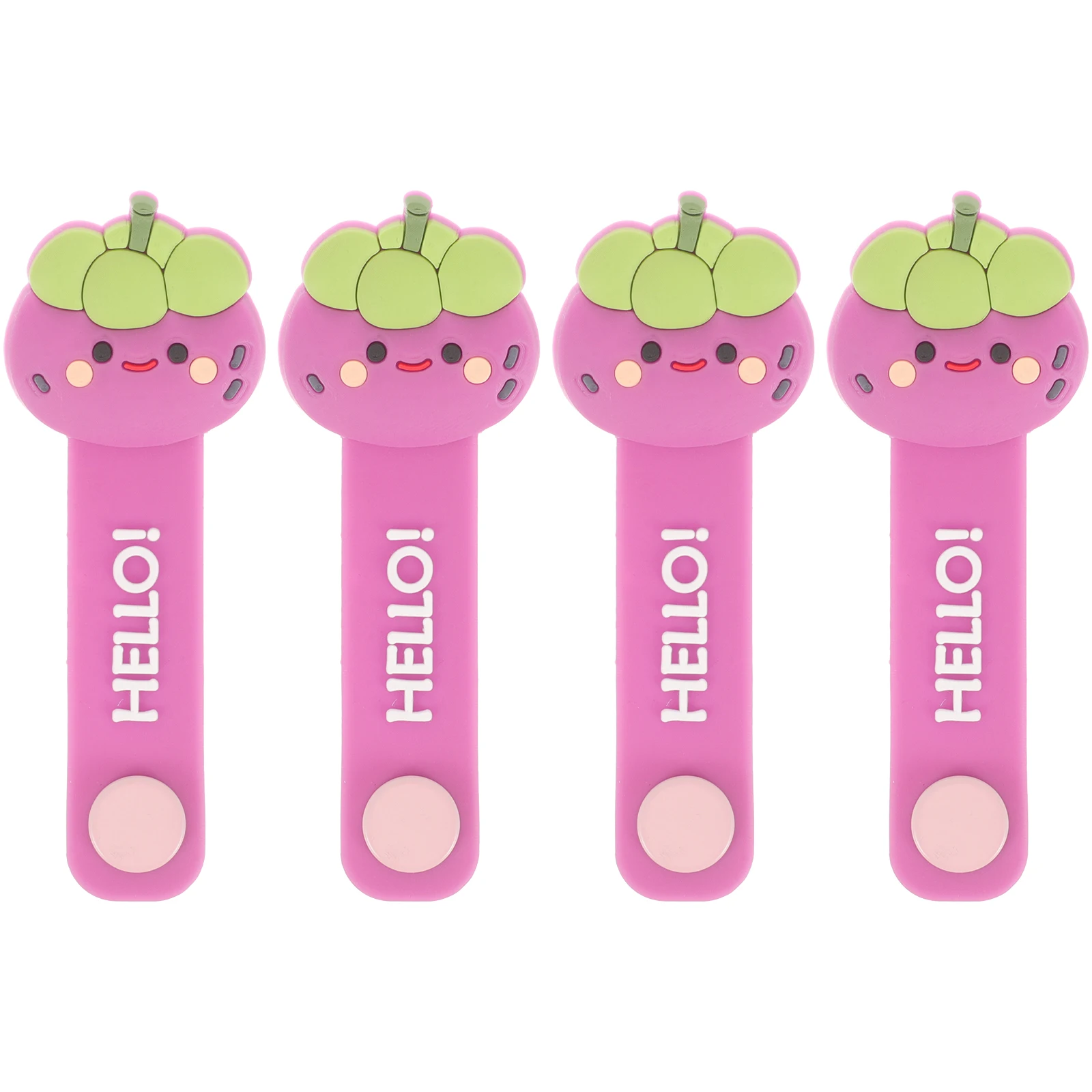 

4Pcs Cord Ties Cable Management Straps Reusable Wire Fixing Clips Portable Data Wire Winders for Home Office Travel Use