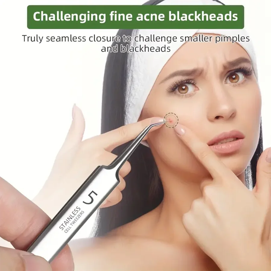 1/4/9 pçs acne cravo agulha ponto preto espinha mancha removedor cuidados com a pele beleza feminina acne cuidados poros limpador agulha gancho, ing