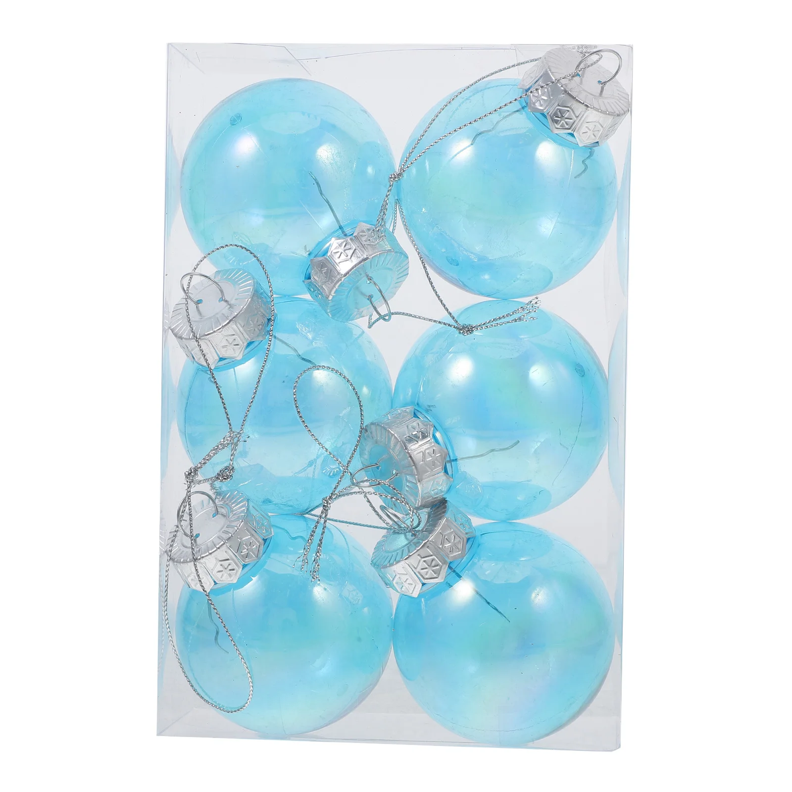 

6PCS Christmas Ball naments Decorative Hanging Plastic Balls for Tree Fillable Holiday Sphere Festive Xmas Pendant