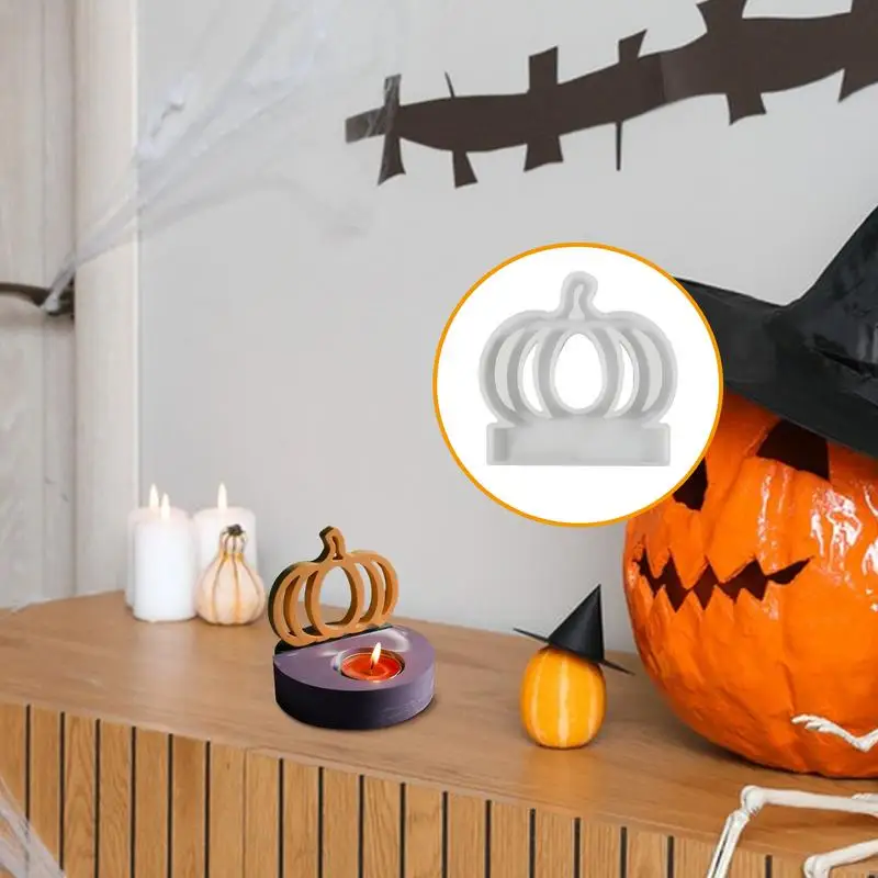 

Pumpkin Shaped Candle Mold Candle Stick Holder Mold Silicone Mold Art Crafts Tools Candle Holder Silicone Mold Festive Candle