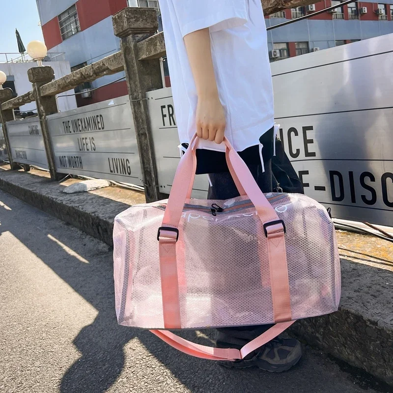 Bolso de viaje versátil de PVC, bolsa de hombro de alta capacidad, Popular y superventas, para hombre y mujer, 2024