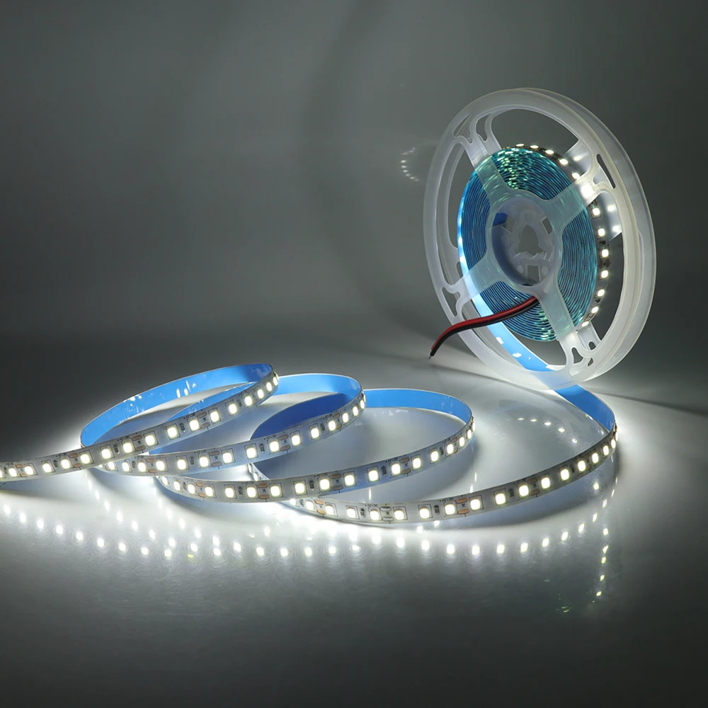 12V 24V 5m 10m 20m 50m 100m LED Strip Light 2835 120 LEDs Flexible Tape Bright 8mm PCB 13 Colors Home Decoration Not Waterproof