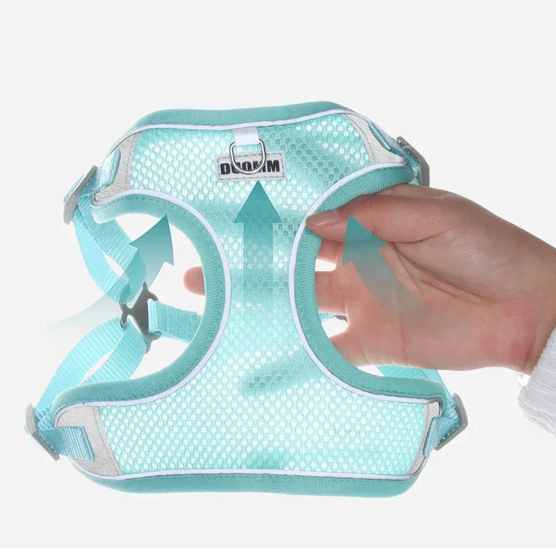 Mesh Breathable Pet Harness for Small Medium Dogs Outdoor Puppy Dog Harnesses and Leash for Walking Pomeranian Mascotas Supplies