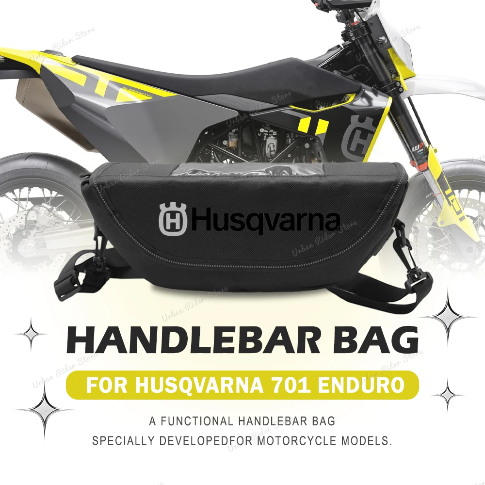 

For Husqvarna 701 Enduro Motorcycle Handlebar Travel Bag Motorcycle Waterproof and Dustproof Handlebar Storage Bag