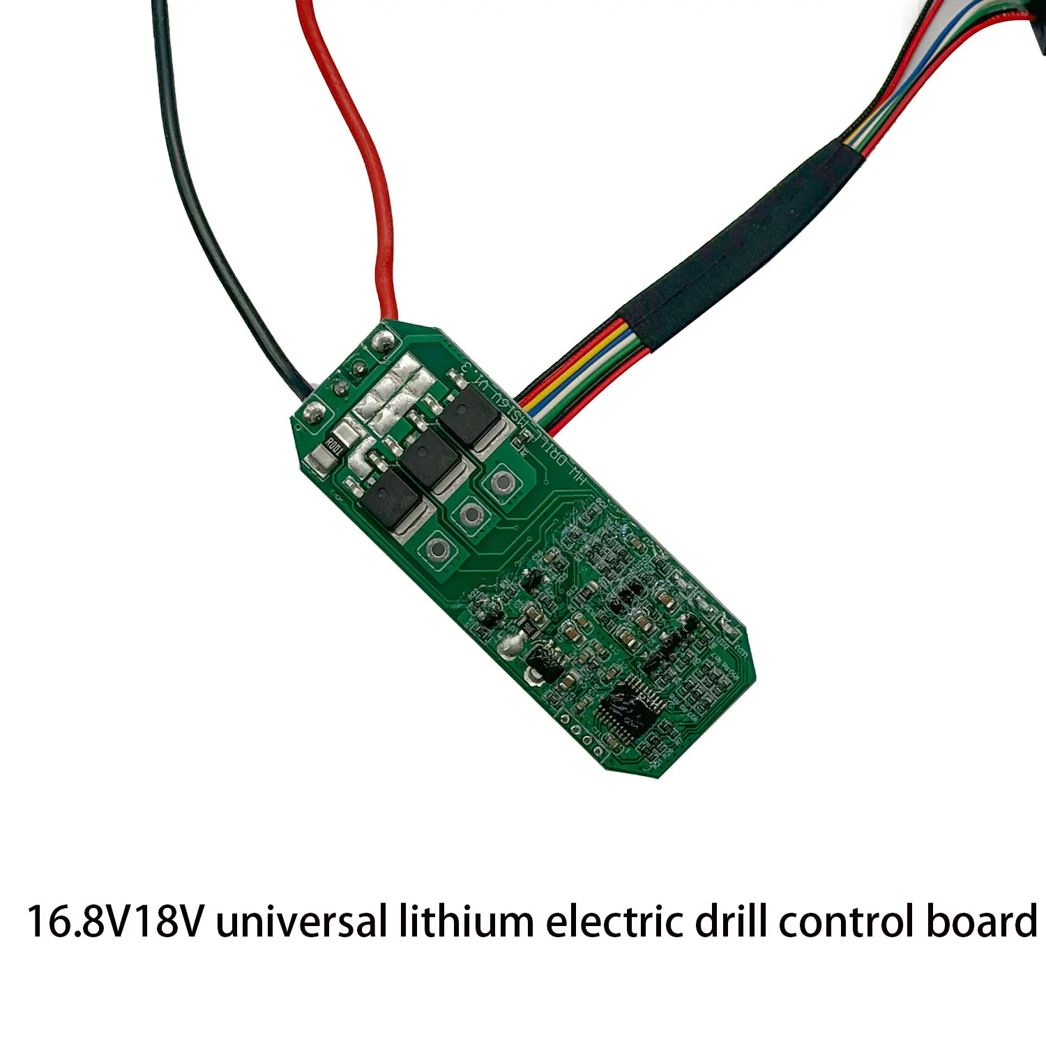 1개 어댑터드 16.8V 리튬 전동 드릴 제어 보드 스위치 어셈블리 18V 브러시리스 전동 드릴 회로 보드 스위치