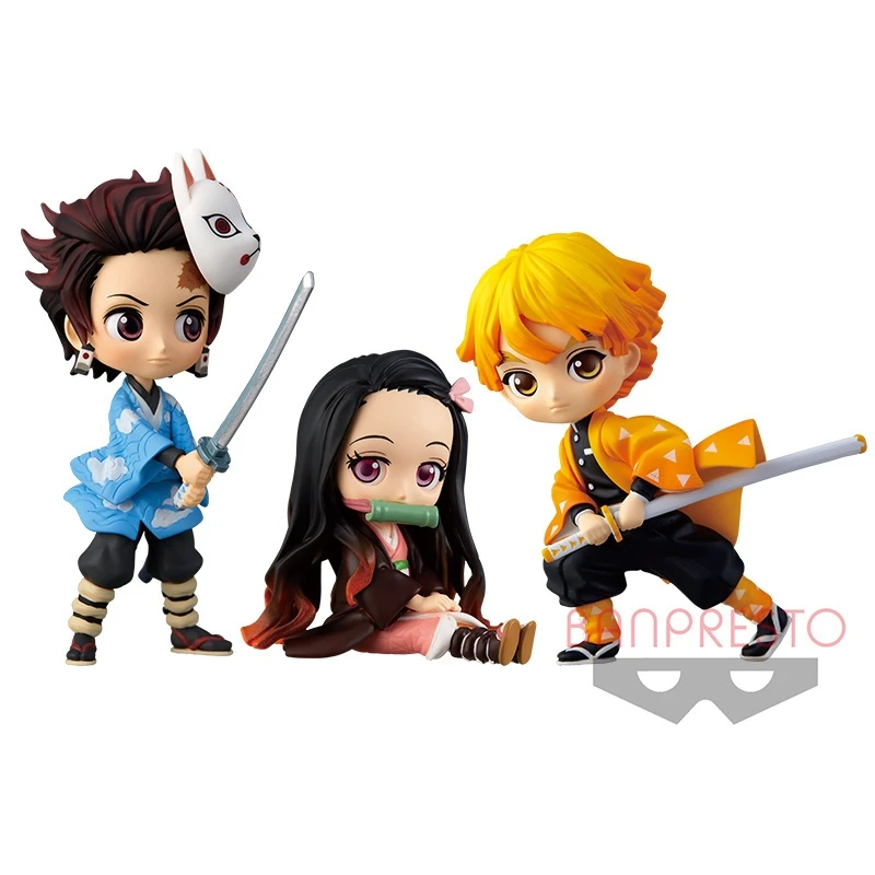 

Bandai Original Qposket petit vol.1 Kamado Tanjirou Action Figure Demon Slayer Toys For Kids Gift Collectible Model Ornaments