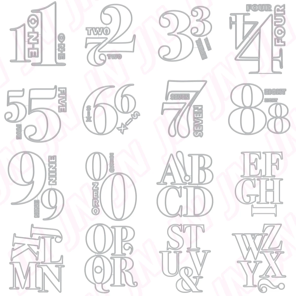 

alphanumeric 0-9 and A-Z collection diy metal cutting dies paper card album mould embossing craft die for decorating scrapbook