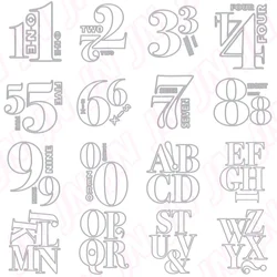 alphanumeric 0-9 and A-Z collection diy metal cutting dies paper card album mould embossing craft die for decorating scrapbook