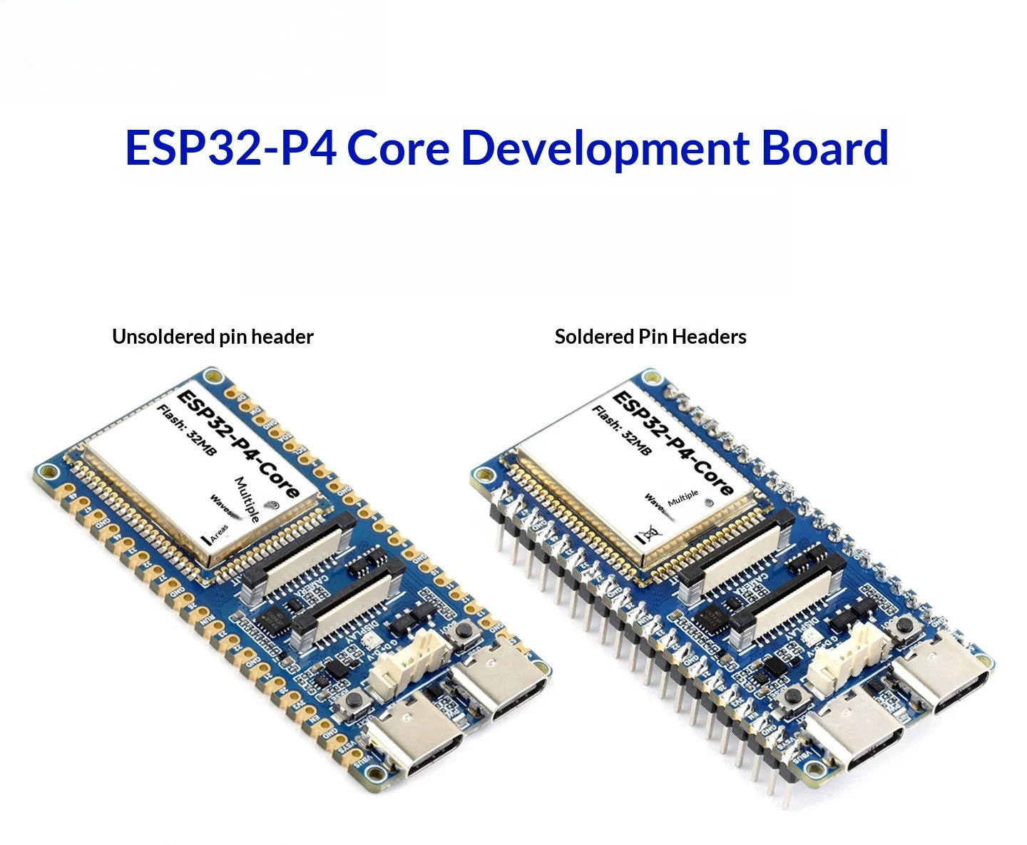 ESP32-P4 Core Development Board, Dual-Core RISC-V, 32MB Flash & PSRAM, MIPI CSI/DSI, USB 2.0 HS OTG