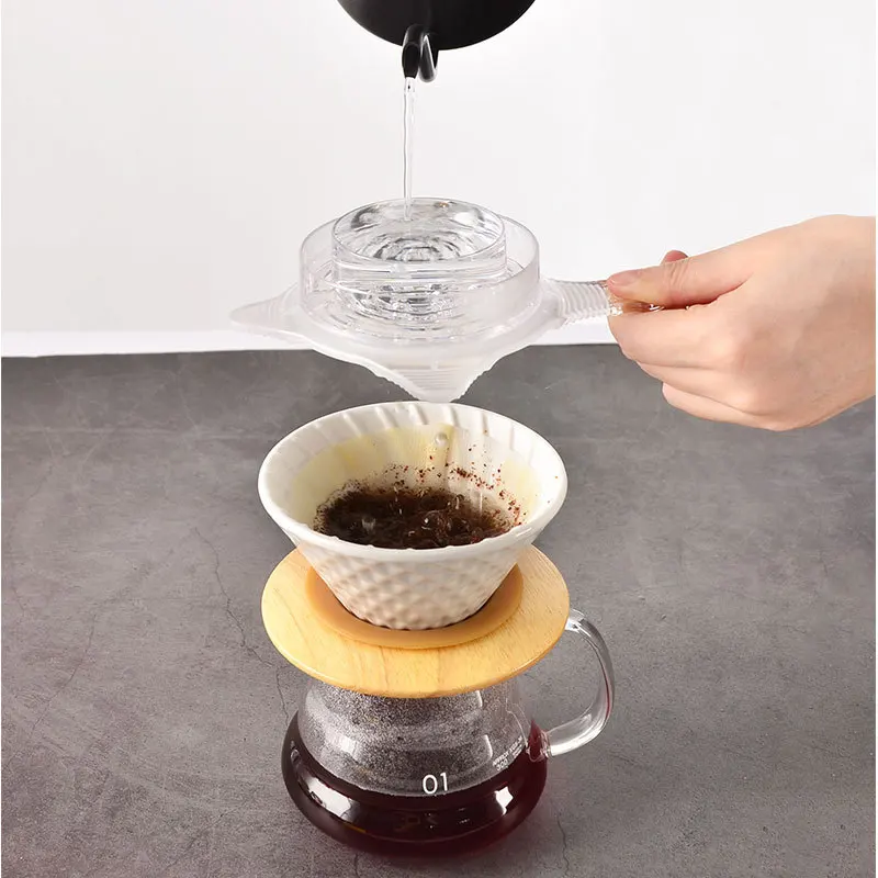 Hand Brewed Coffee Filter Drip Shower Aid Portable Coffee Filter for Even Extraction Reusable Drip Cup Barista Accessory