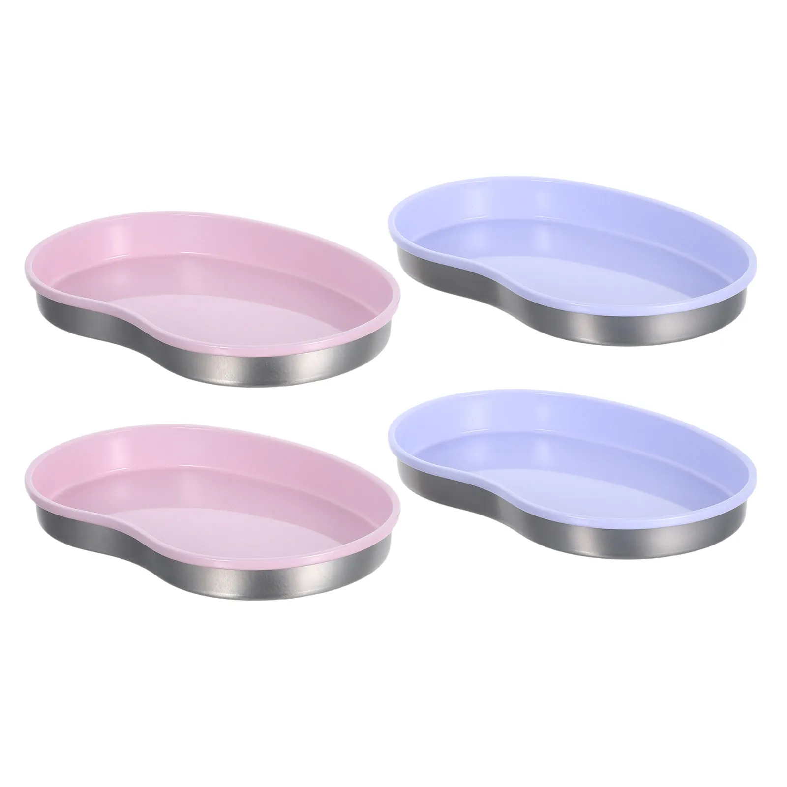 

4Pcs Stainless Steel Jewelry Tray Set Sleek Modern Vanity Tray for Jewelry Nail Tools Cosmetics Organizer Bathroom Counter
