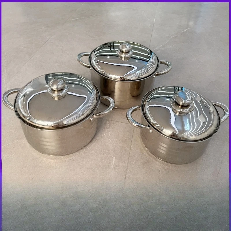 High-end thickened food-grade stainless steel set pot soup pot 9 layers bottom 7 layers bottom