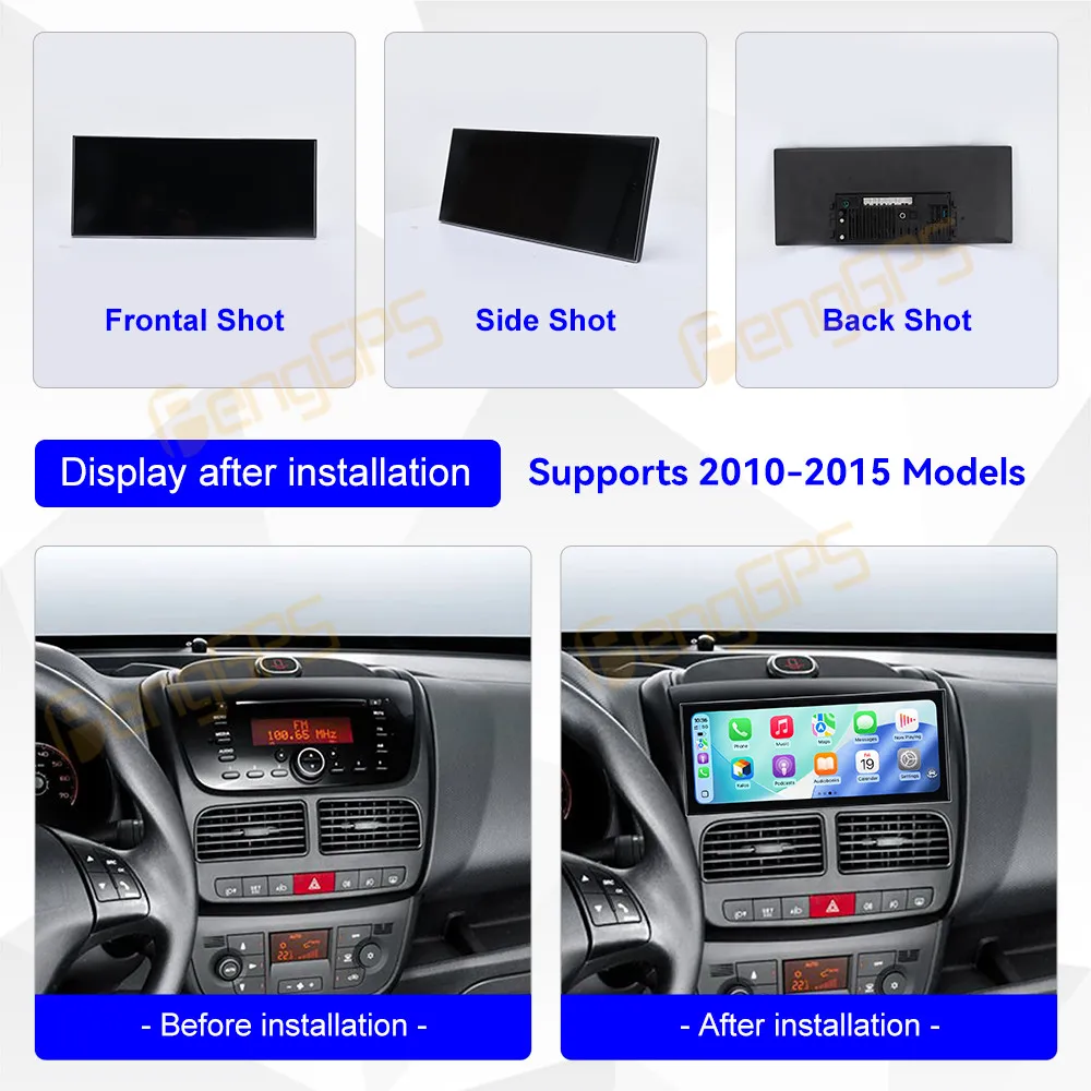 15.8 Inch Android 15 CarPlay Car Radio For Fiat DOBLO 2010-2015 Touch Screen Multimedia Player GPS Navigation Head Unit DSP