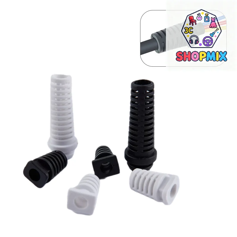 10pcs 4.6/5.2/6mm Cable Gland Connector Rubber Strain Relief Cord Boot Protector Wire Cable Sleeve Power Tool Cellphone Charger
