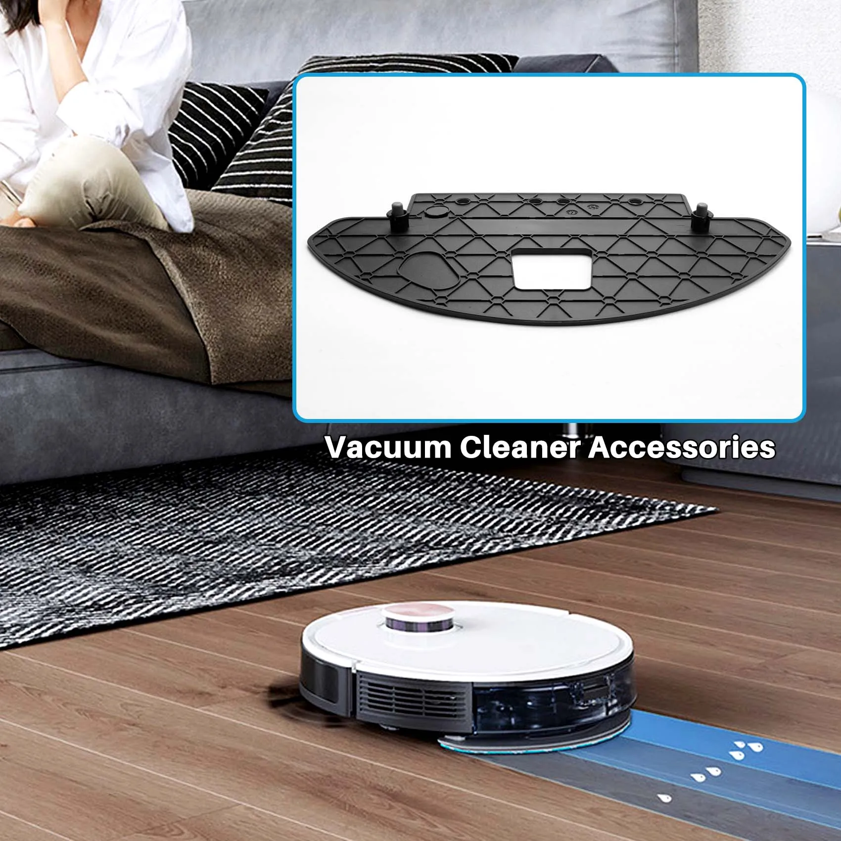 AY03-استبدال حامل لوحة الممسحة لأجزاء المكنسة الكهربائية Ecovacs Deebot OZMO 930