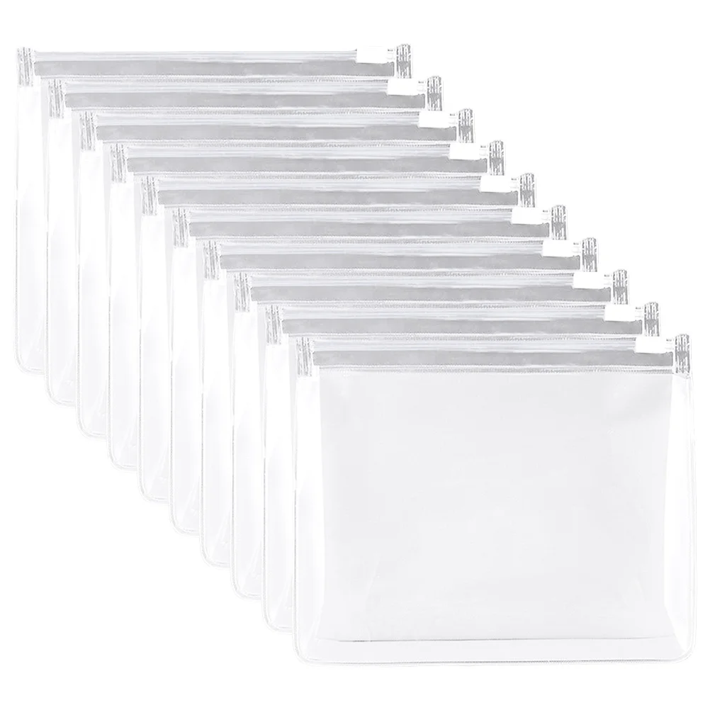 10Pcs Transparent Bag Multi-Use Portable Makeup Pouch for Skincare Products Jewelry Passport Outdoor Travel Essential