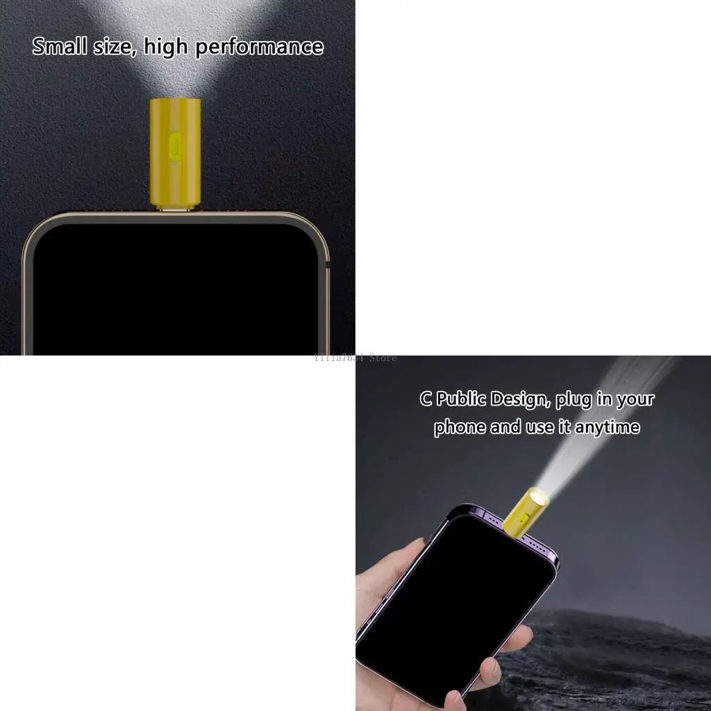 

High Brightness LED Type C Flashlight Plugs And Play For Night Activity