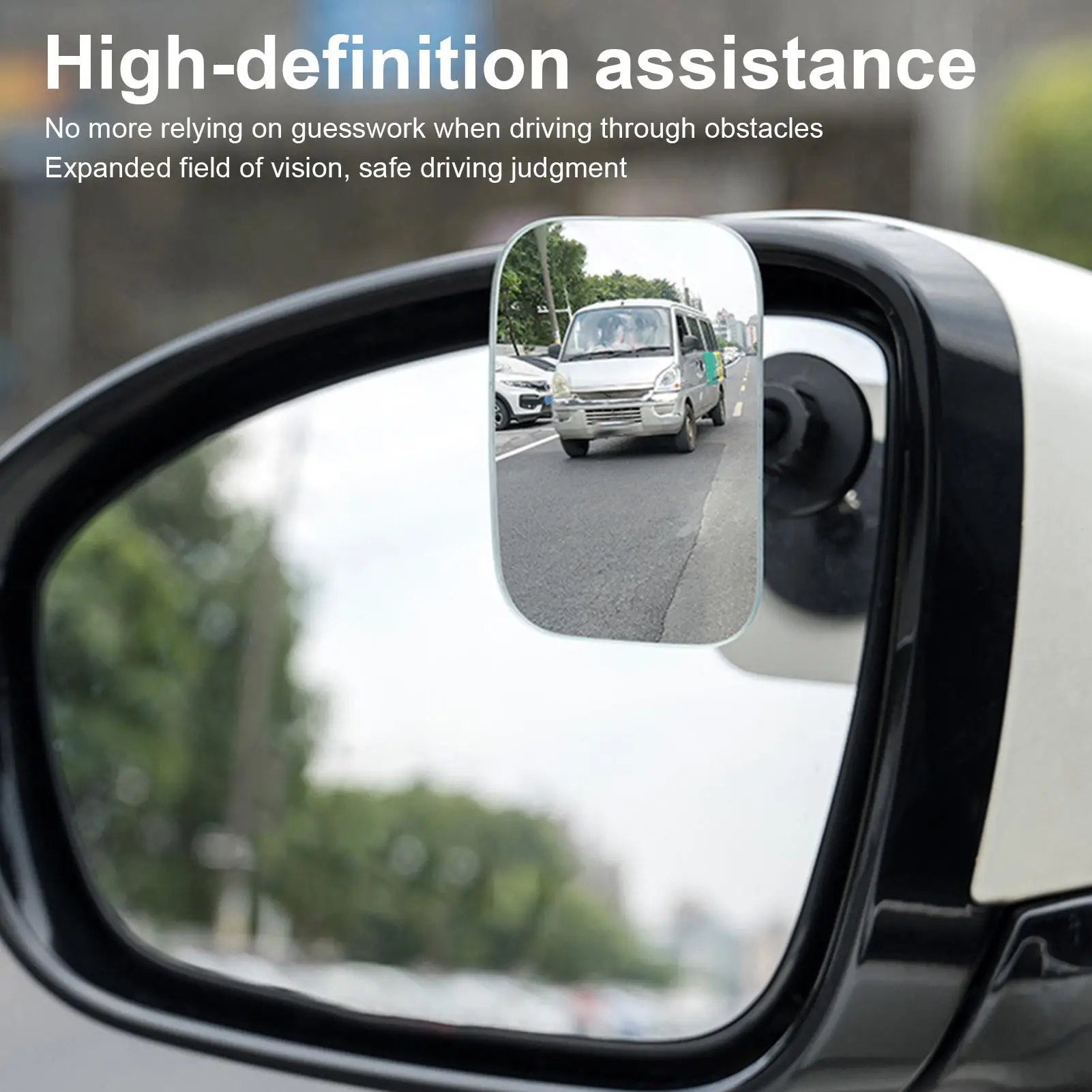 Adjustable Car Blind Spot Mirror Hydrophobic Wide Angle Rear View Mirror Reversing Assistance for Auto Truck Vehicle SUV
