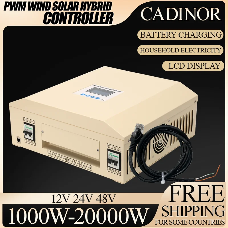 

PWM Wind Solar Hybrid System 1KW-20KW 24V-120V Powerful Wind Solar Hybrid Controller Boost Charge With Dump Load For Home