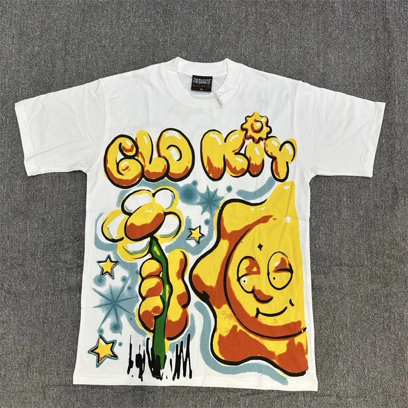

Glo Gang Cotton Graffiti Printed Men's And Women's Short T