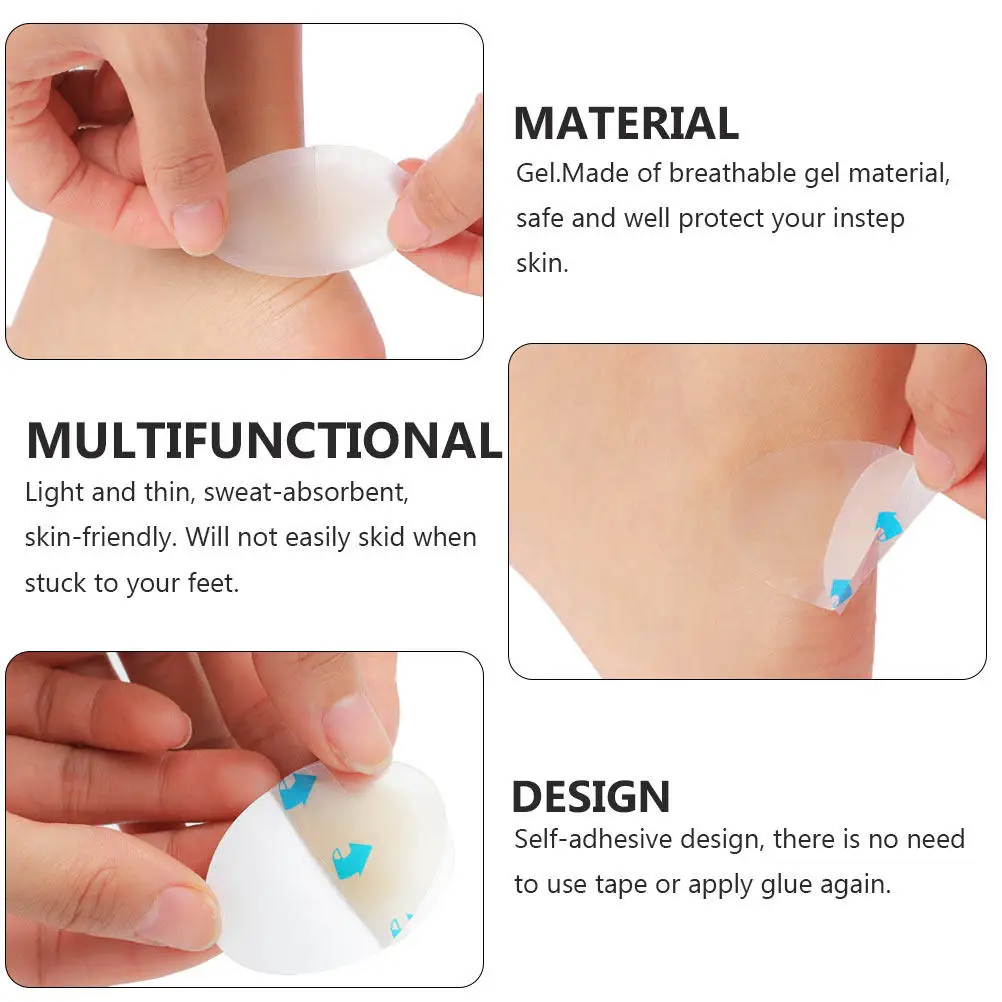 

Набор из 8 гелевых наклеек для пяток: легкие, впитывающие пот, защитные, износостойкие, для предотвращения мозолей