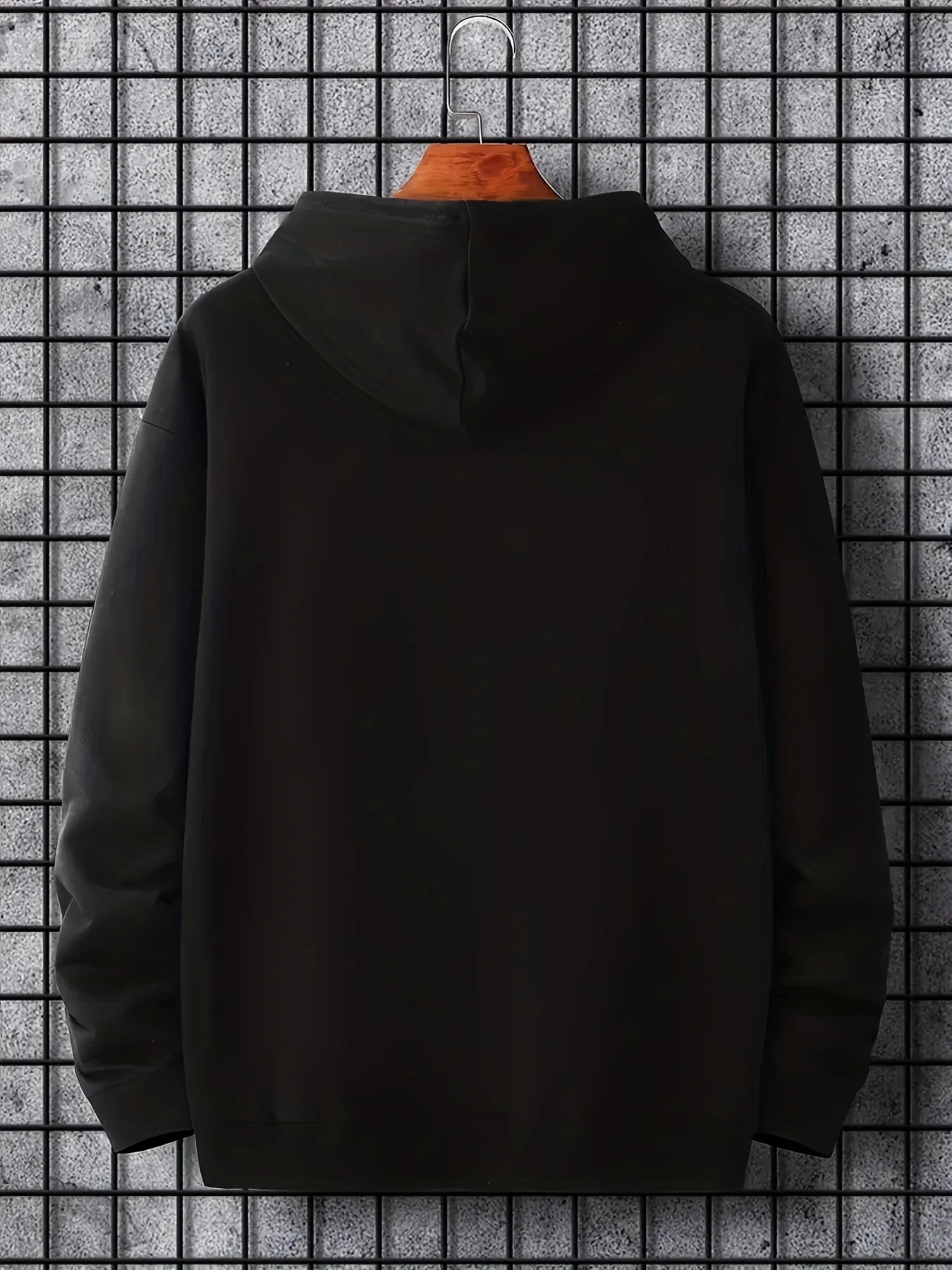 Urban Think Big Hoodie for Men Bold Inspirational Letter Design Black Casual Pullover Hooded Sweatshirt Hip Hop Streetwear Top