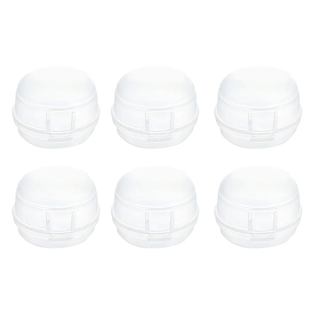 

Набор из 6 прозрачных многоразовых защитных колпачков для ручек плиты, блокировка от детей, защита от поворота, для газовых плит, белые