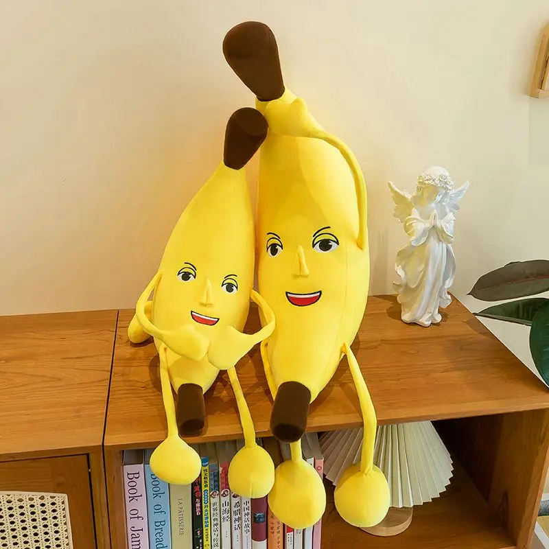 Banana Pillow for Girls Sleeping on Bed, Leg Clamp Long Pillow, Large Cute Plush Toy