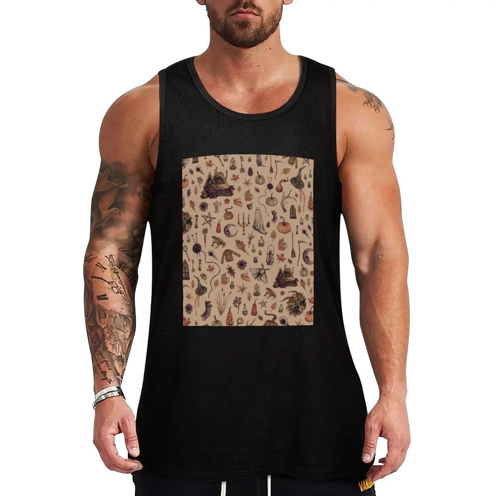 

Rustic Brown Cozy Crone Tank Top Body man t-shirts man sleeveless gym shirt man fitness