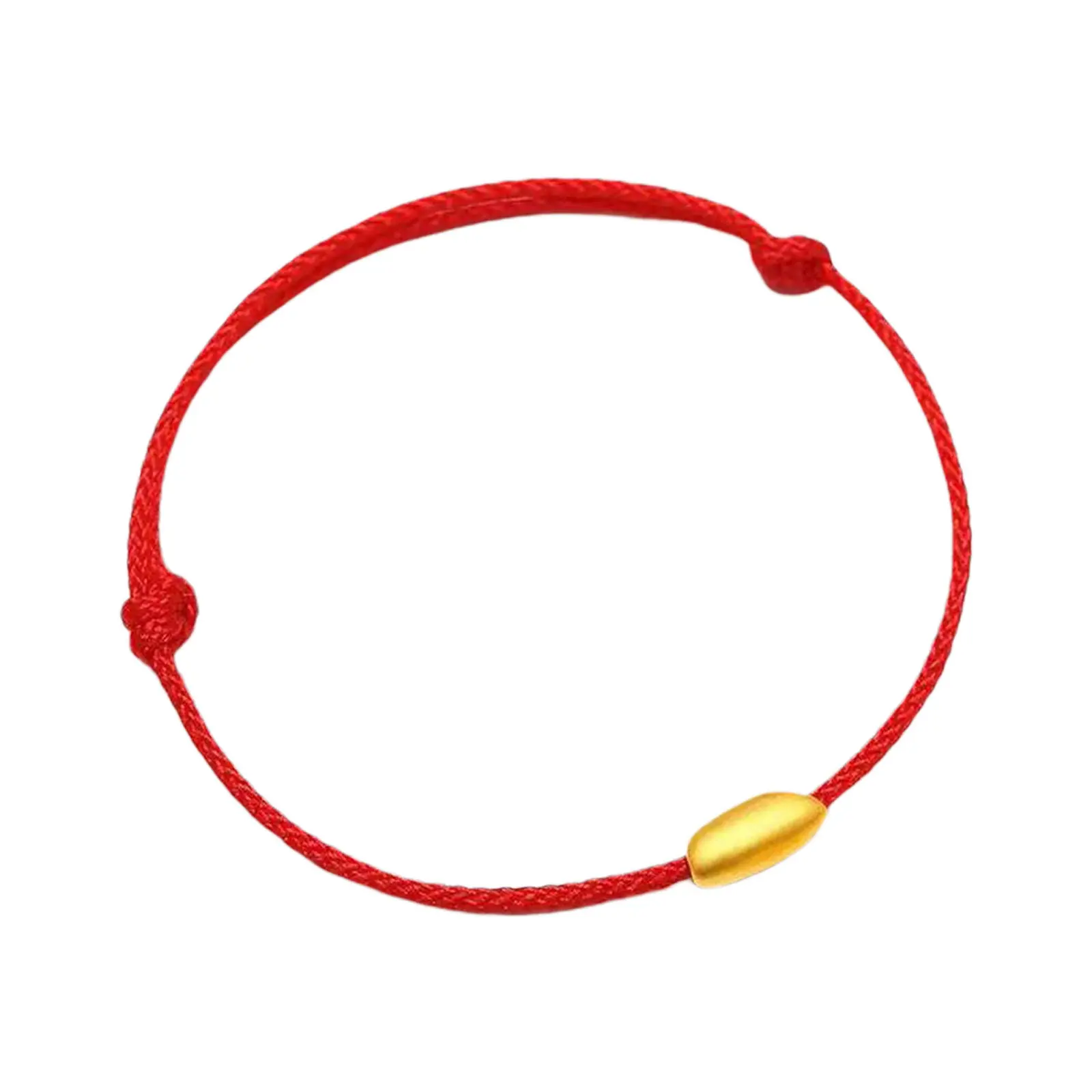 Copper Red Rope Bracelet Rat Year Handmade Scrubbed Wrist Jewelry for Women Elegant Daily Party Decoration