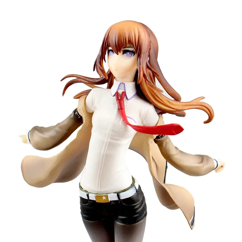 STEINS GATE GK Makise Kurisu Model Action Figure Anime PVC 25CM Sxey Girl Statue Collection Toy For Kid Desktop Decoration Figma