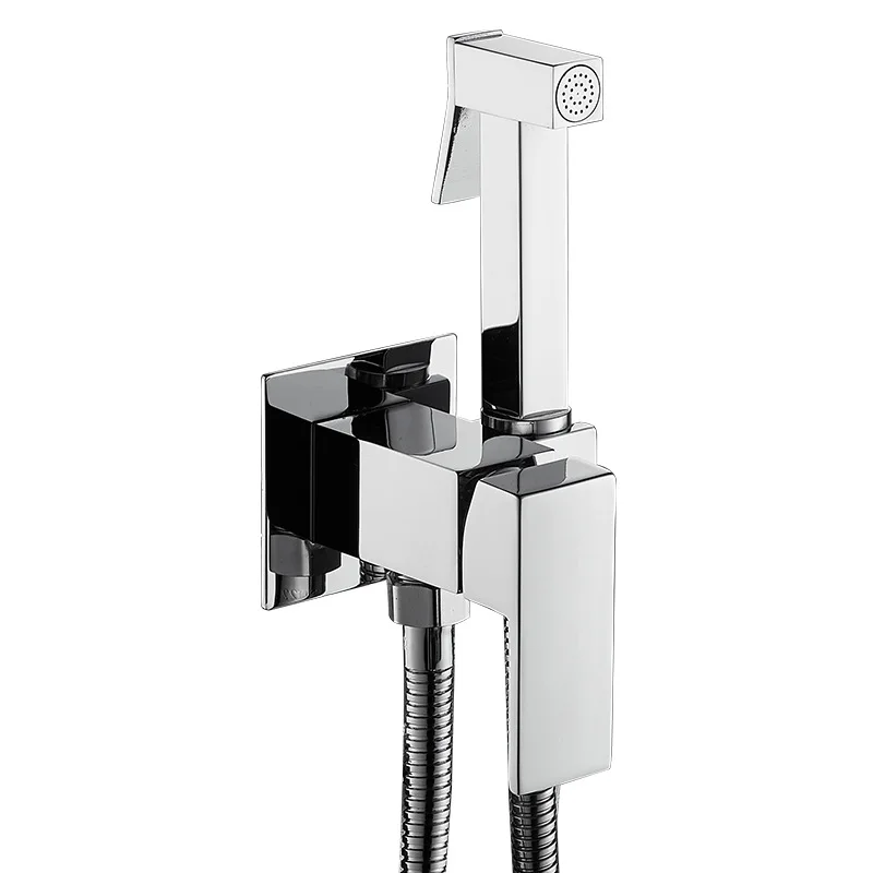 

Style High Pressure Brass Handheld Bidet Sprayer Wall Mounted Bathroom Faucet