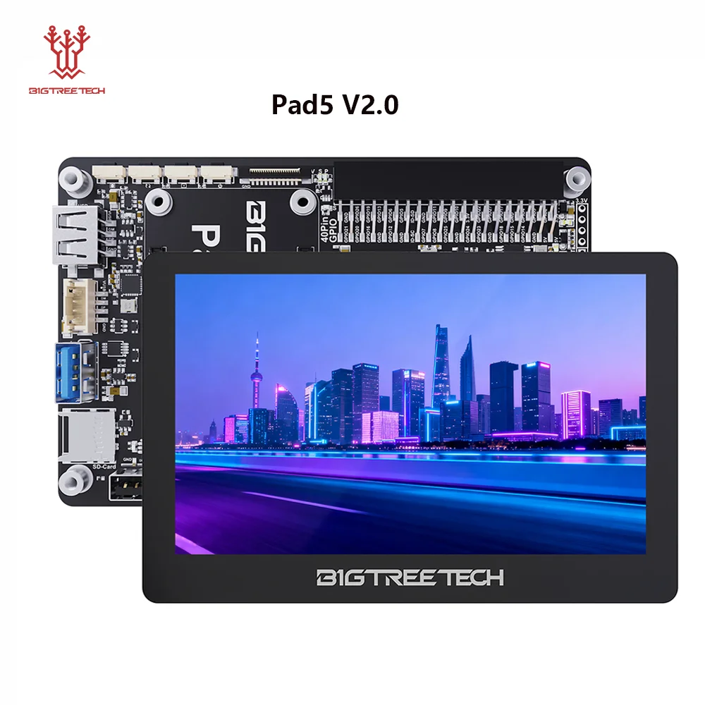 BIGTREETECH Pad5 V2.0 IPS Touch Screen Expansion Board for Raspberry Pi 7.0 Inch CM5 CM4 CB2 CB1 ESD Protection USB3.0