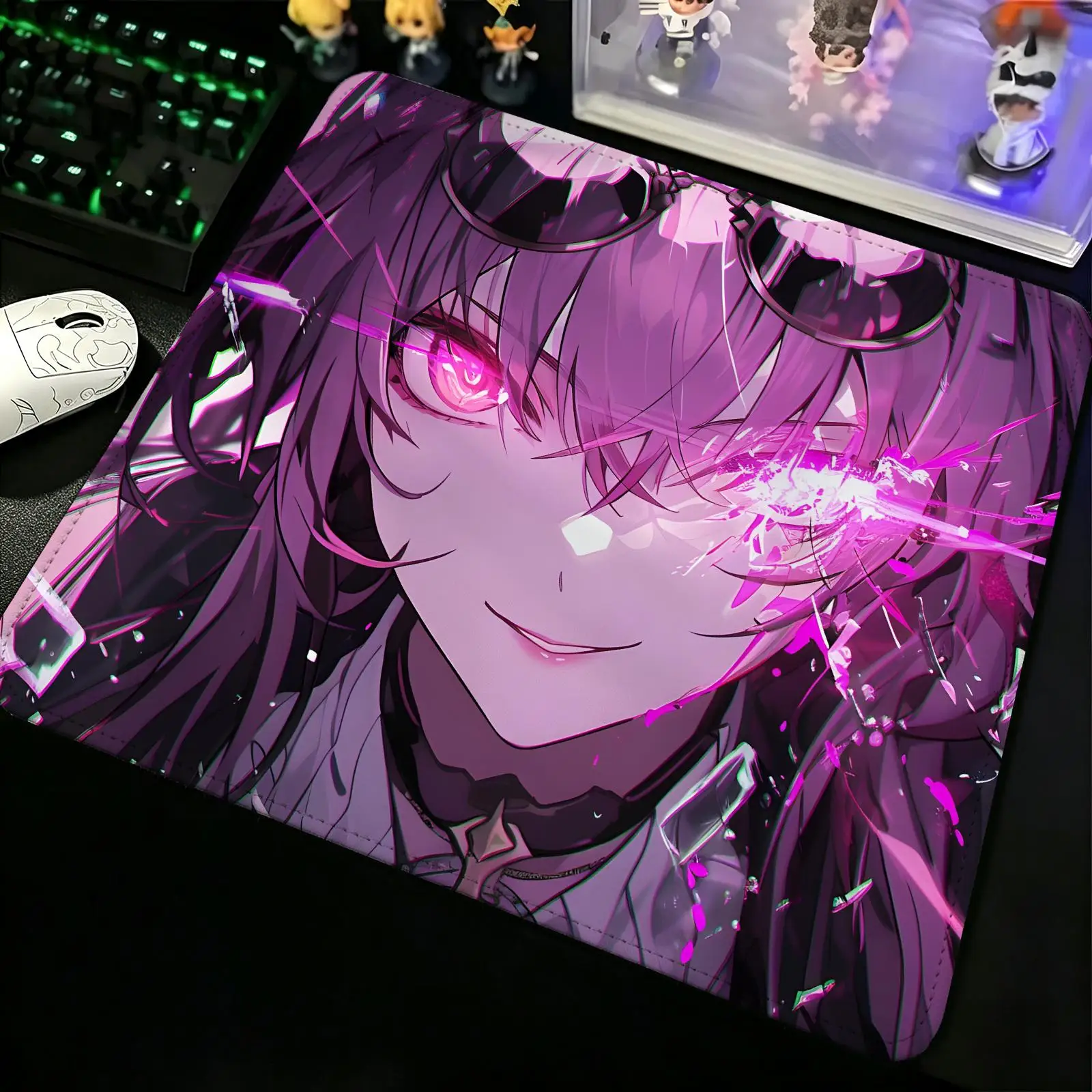 Compact Gaming Mat Reinforced Stitched Border,Honkai Star Rail Kafka S/M/L Sizes Portable Laptop Desk Pad for Office & E-sports