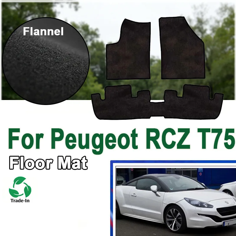 

Фланелевые коврики для Peugeot RCZ T75 R Hybrid4 2010-2015: автомобильные напольные коврики, покрытия для ног, ковры, подстилки, автоковрики