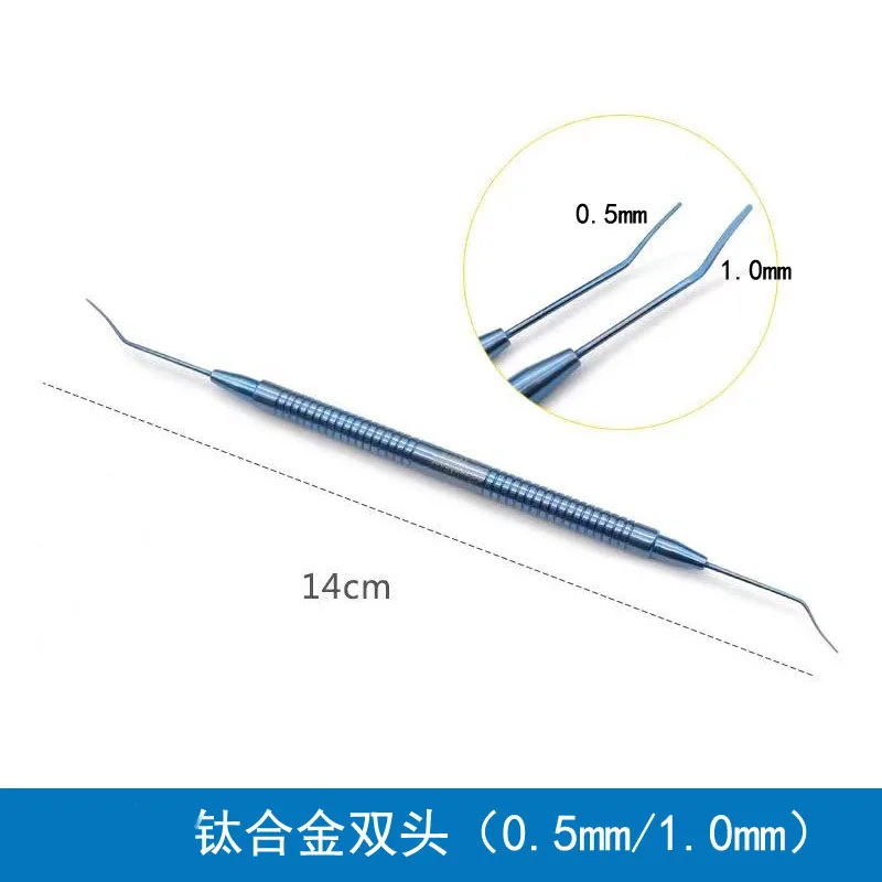 Oogheelkundige Microchirurgische Instrumenten-Irisrestaurateur-Enkelvoudige Kop Dubbele Kop Roestvrij Staal Chirurgisch Hulpmiddel-Titaniumlegering Ir