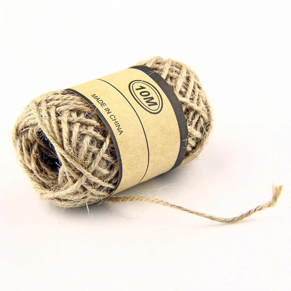 24 Rolls 2mm Natural Jute Twine Vintage Jute Rope Cord String Twine Burlap For DIY Crafts Gift Wrapping Gardening Wedding Decor