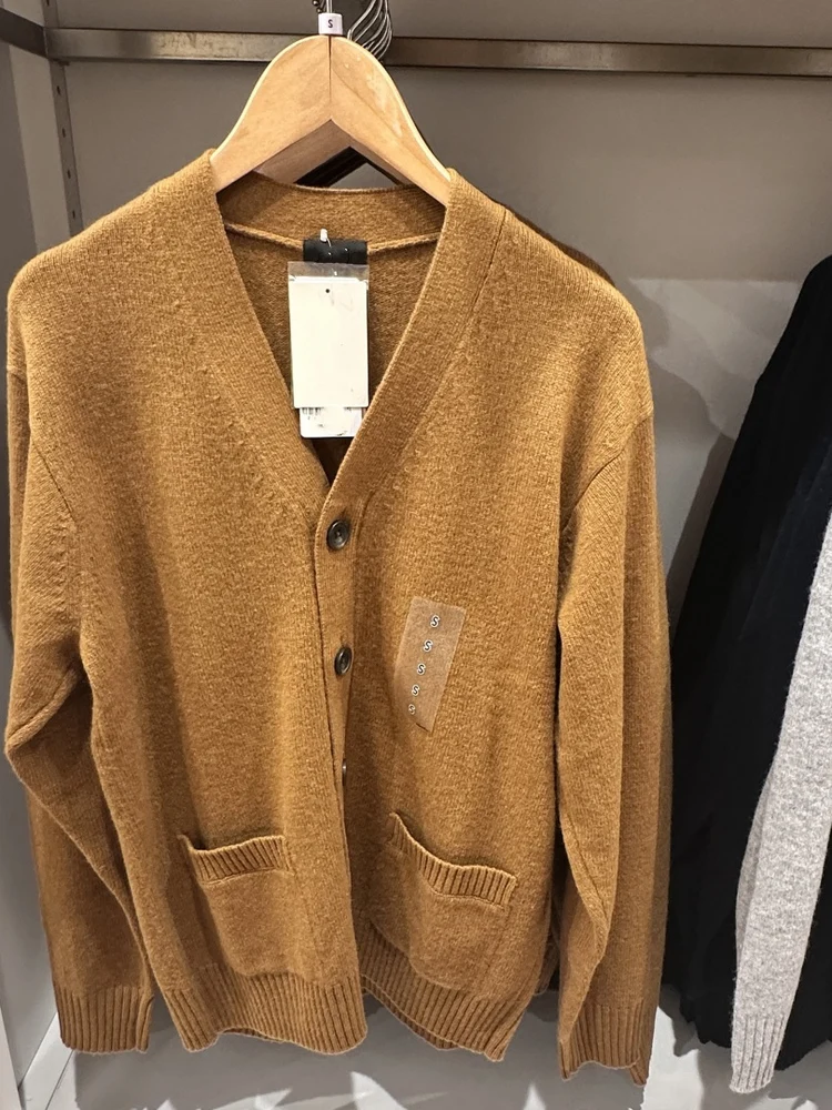 

Soft Wool V-Ne Knitted Cardigan Sweater Outerwear for Men And Women Long Sve Autumn New Sle Warm Casual Loose Fit