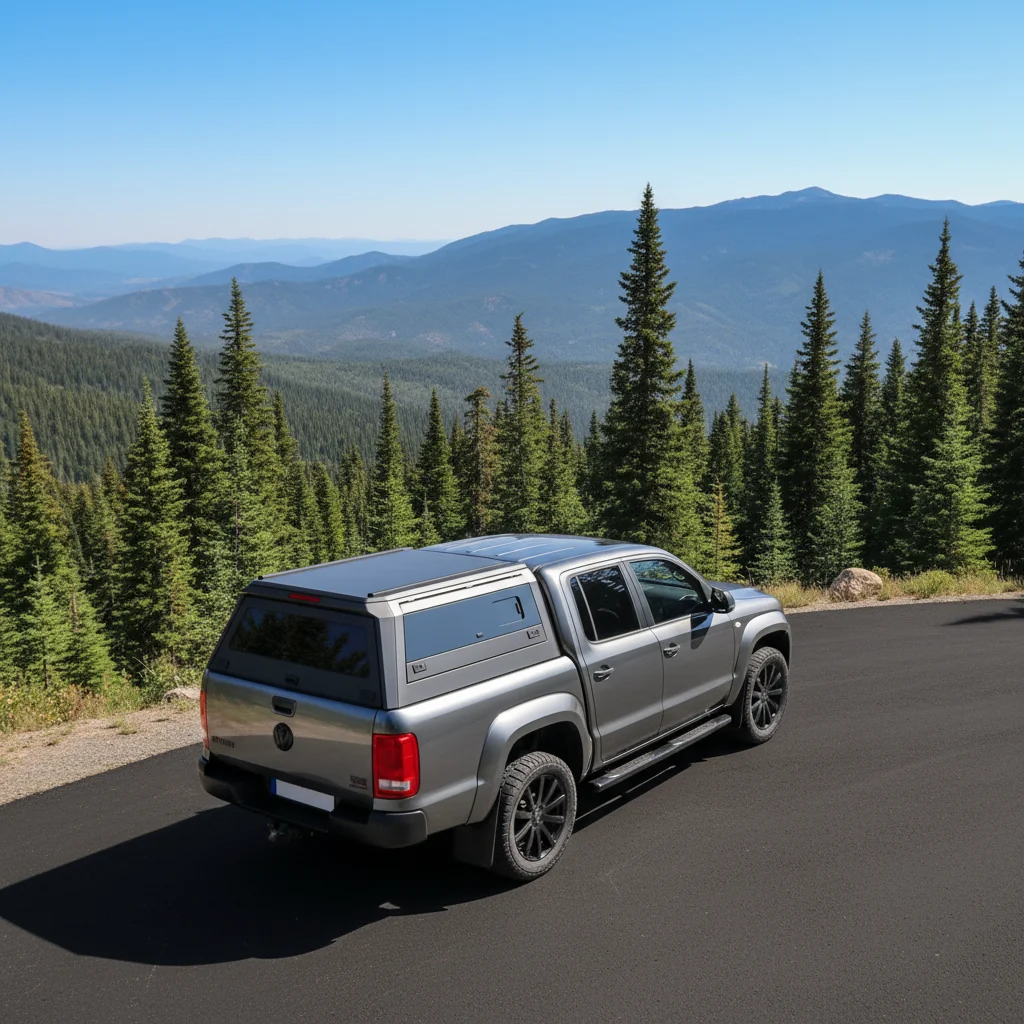 High Quality Aluminum Alloy Canopy Amarok 2010+ Sierra Glass Window Key Lock Tailbox Hard Cover Waterproof Dustproof No-Drill