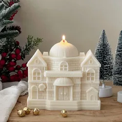 large Castles Silicone candle mold European style Ancient castles Candle Mold Love House Mould Christmas Home Decor