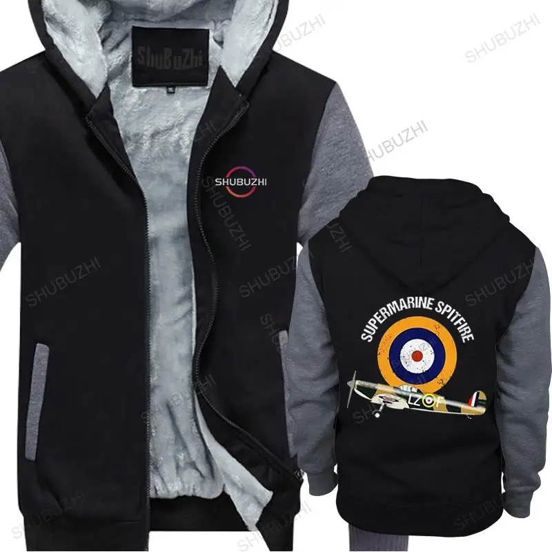 Supermarine Spitfire hoodies Men Cotton long sleeve High Quality Casual fleece Tops RAF Warbird Military WW2 Aircraft Plane