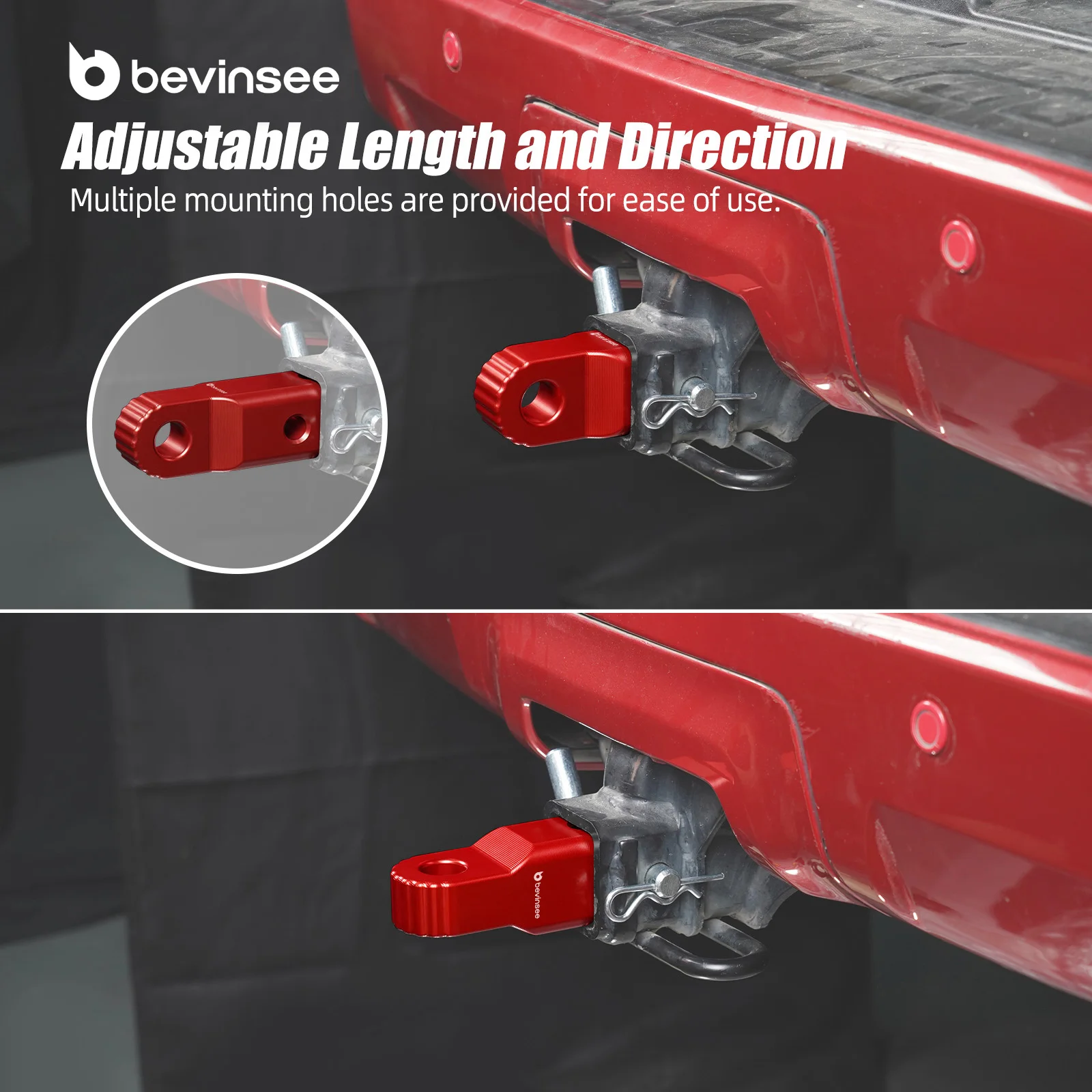 BEVINSEE Hitch Link Shackle Mount Fits all 2'' standard receiver models for Toyota 4Runner Replaces 51909-35011