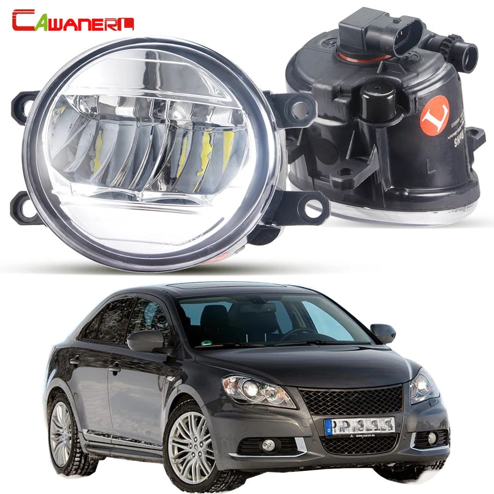 2 X 30W 6000LM Car Front Bumper Fog Light Assembly For Suzuki Kizashi (FR) Sedan 2010-2016 LED Fog Daytime Running Lamp DRL H11