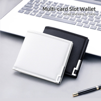Fashion Men's Stripe Wallet Multi Function ID Credit Card Holder Two -fold Money Clip High Quality Coin Purse