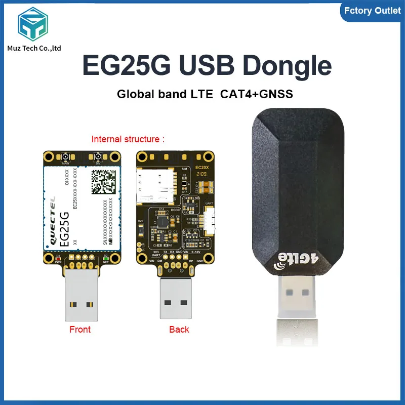 Quectel EG25-G USB Dongle With Case 4G with GNSS LTE CAT4 module EG25GGB-256-SGNS Global bands Breakout Kit Built-in 4G antenna