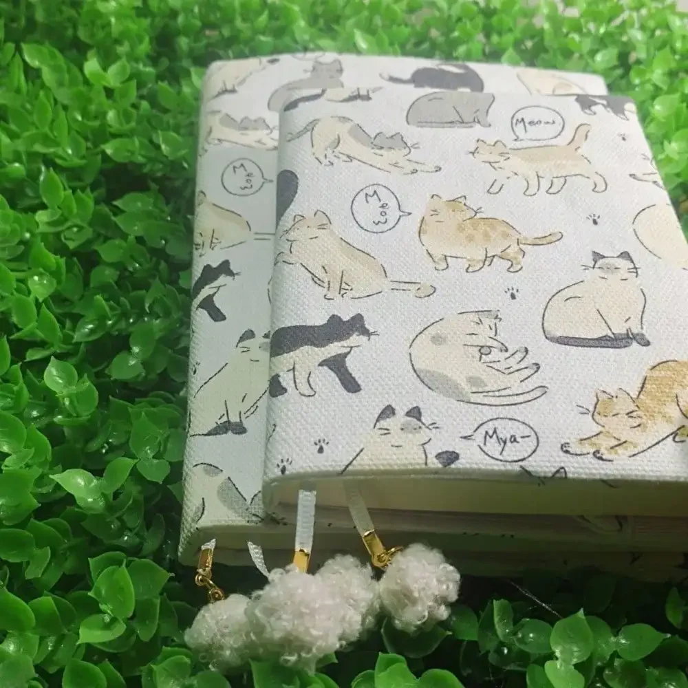 A5 A6 Cartoon Little Flower Cat Notebook Cover Planner Case Cover Protective Shell Journal Cover Protector Office Stationery