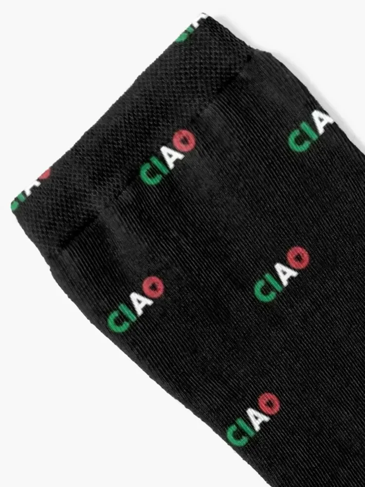 Ciao Italian I Love Italy With Italia Espresso Socks luxe Heating sock Soccer Socks Female Men's