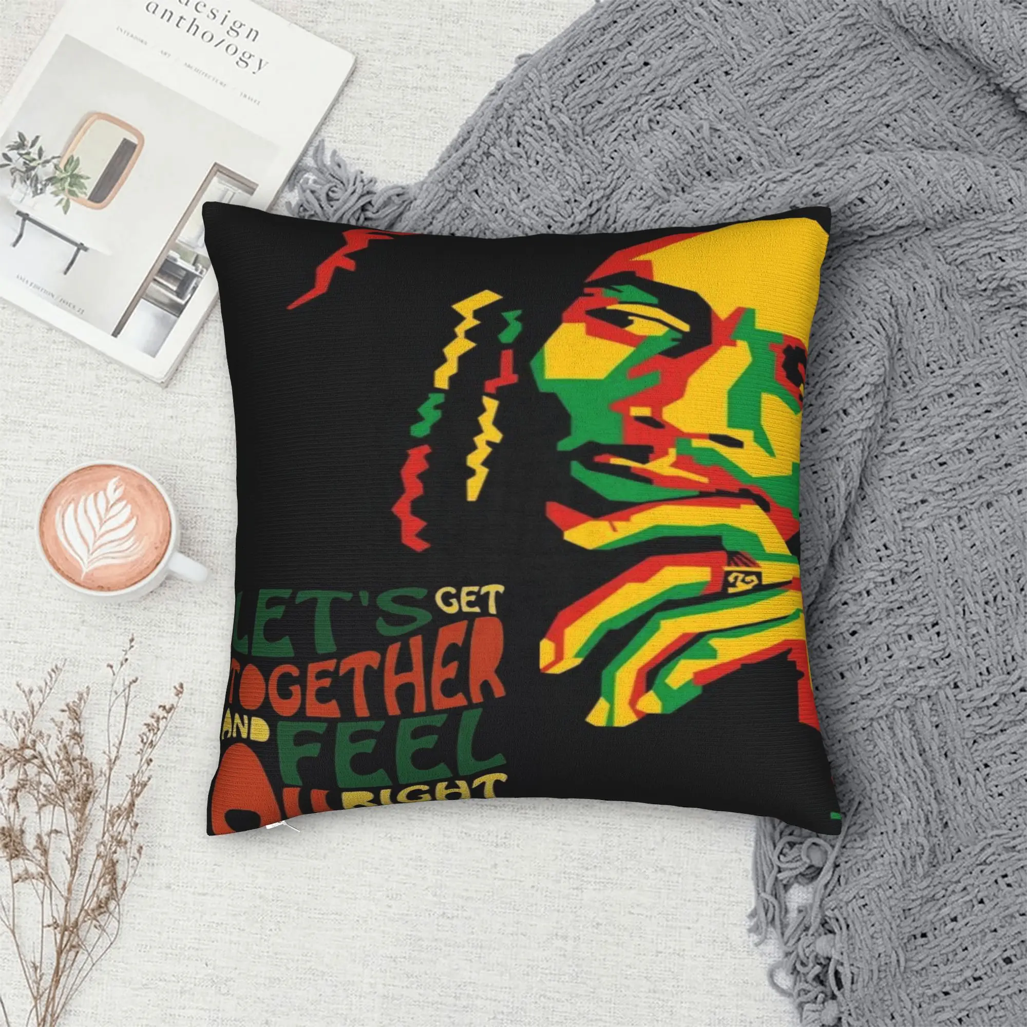 Pillow Cover B-Bob M-Marley Singer  Cute Funny Pillow Case For Sofa Home Decoration Pillowcases